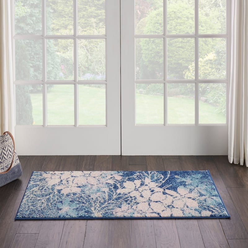 Nourison Tranquil Contemporary Abstract Floral Area Rug