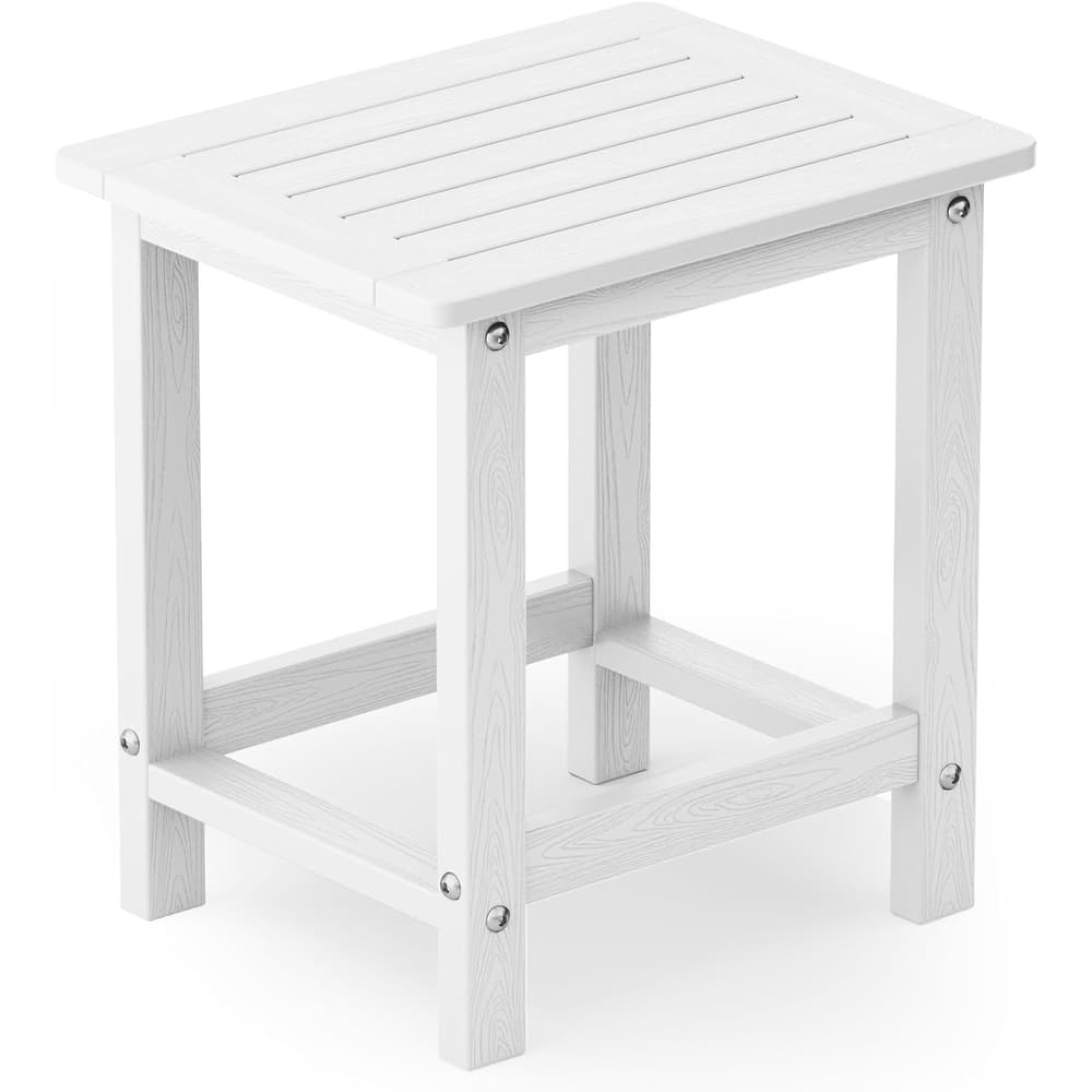 WINSOON Small Outside Adirondack Square Side Table,Single Layer