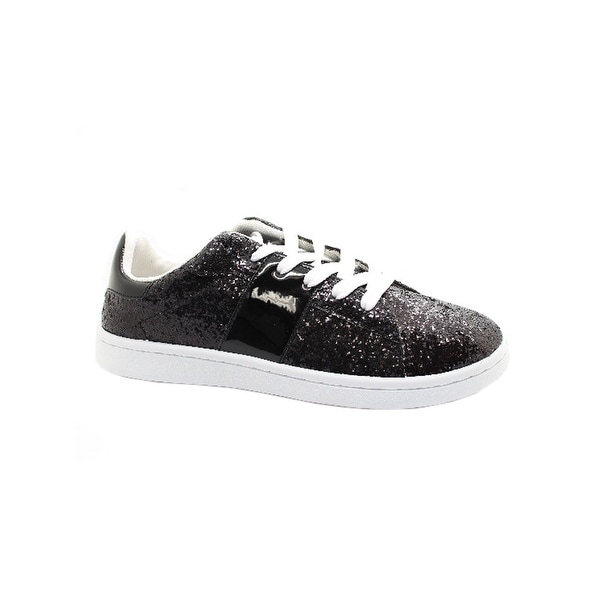 womens black glitter sneakers