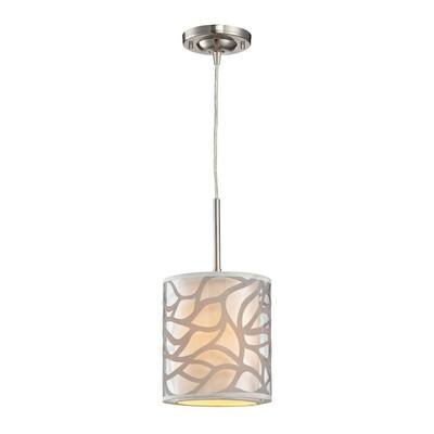 Raglan Road - 8 Inch 9.5W 1 LED Mini Pendant Brushed NickelBrushed Nickel Finish with Openwork