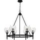 preview thumbnail 1 of 7, Shea 6-Light Matte Black Chandelier