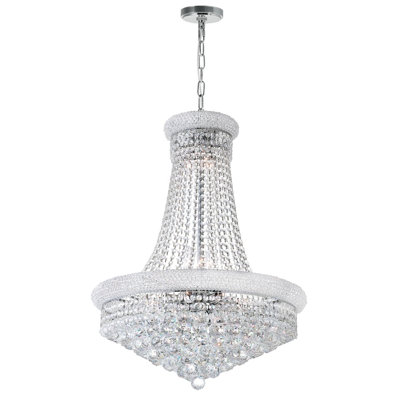 Empire 17 Light Down Chandelier With Chrome Finish - Chrome