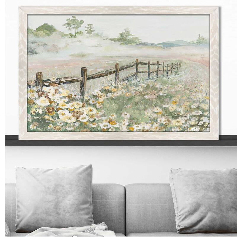"Fence with Flowers" Print on Acrylic