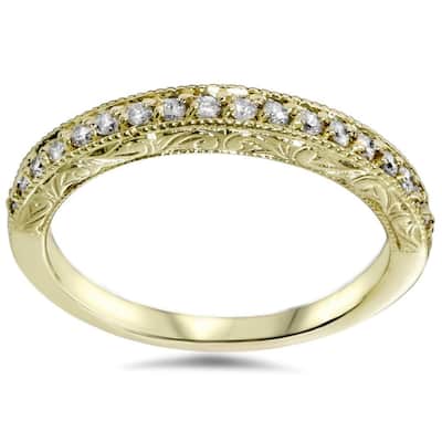 1/2ct Yellow Gold Diamond Vintage Wedding Ring