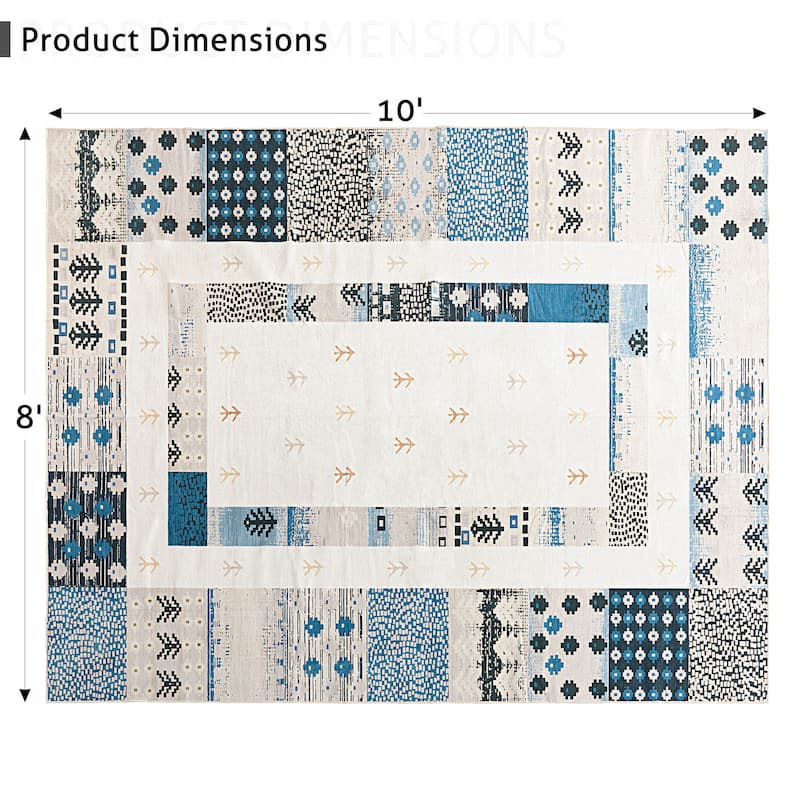 Soft and Non-Slip Machine-Washable Foldable Multi-Use Area Rug