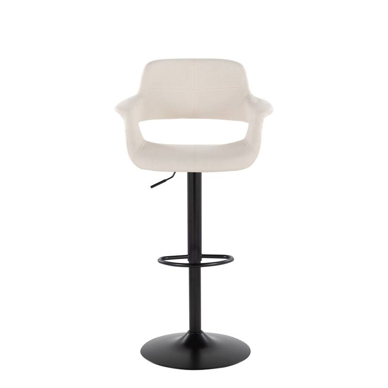 Lumisource Barstool with Swivel in Black and Charcoal, Set of 2 - 19"Lx23.5"Wx39-47.5"H