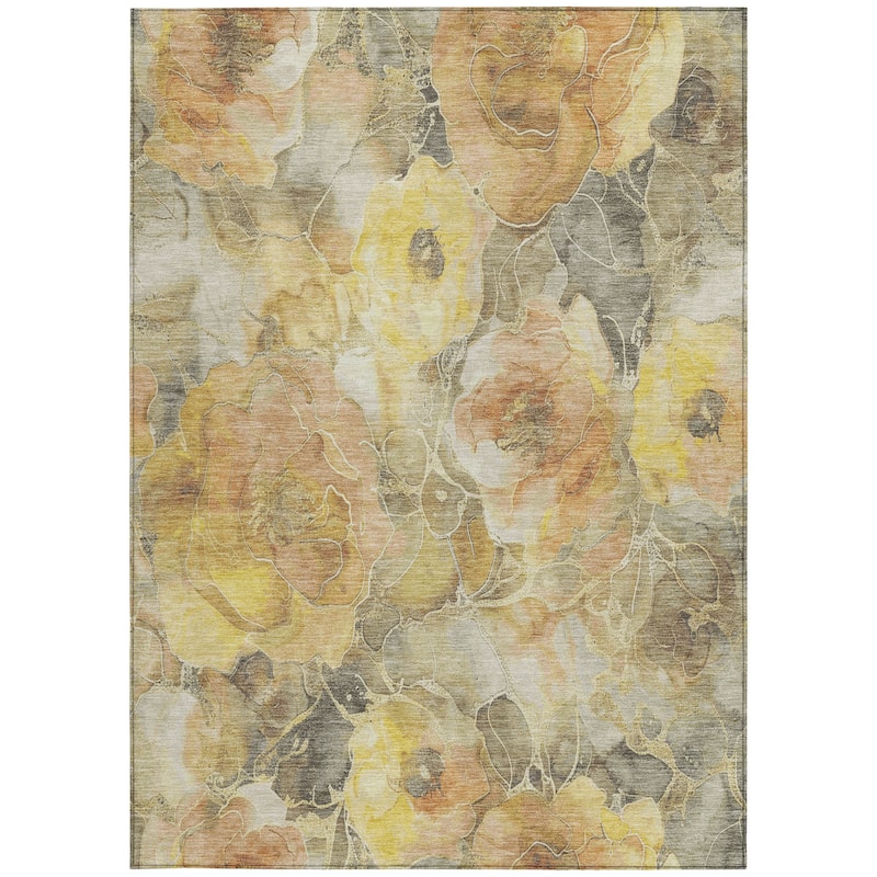 HomeRoots Floral Transitional Rectangle Outdoor Rug
