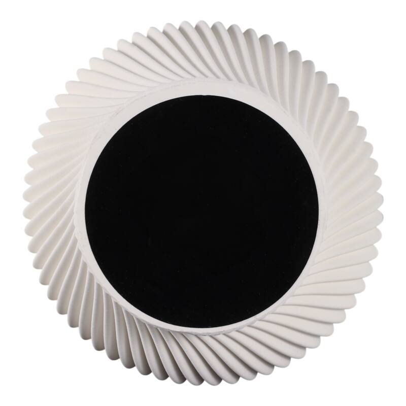 Porcelain Vase with Ribbed Contemporary Design and Curved Silhouette