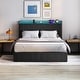 preview thumbnail 42 of 58, Bed Frame with Lift Up Storage, Upholstered Velvet Platform Bed with Storage Headboard