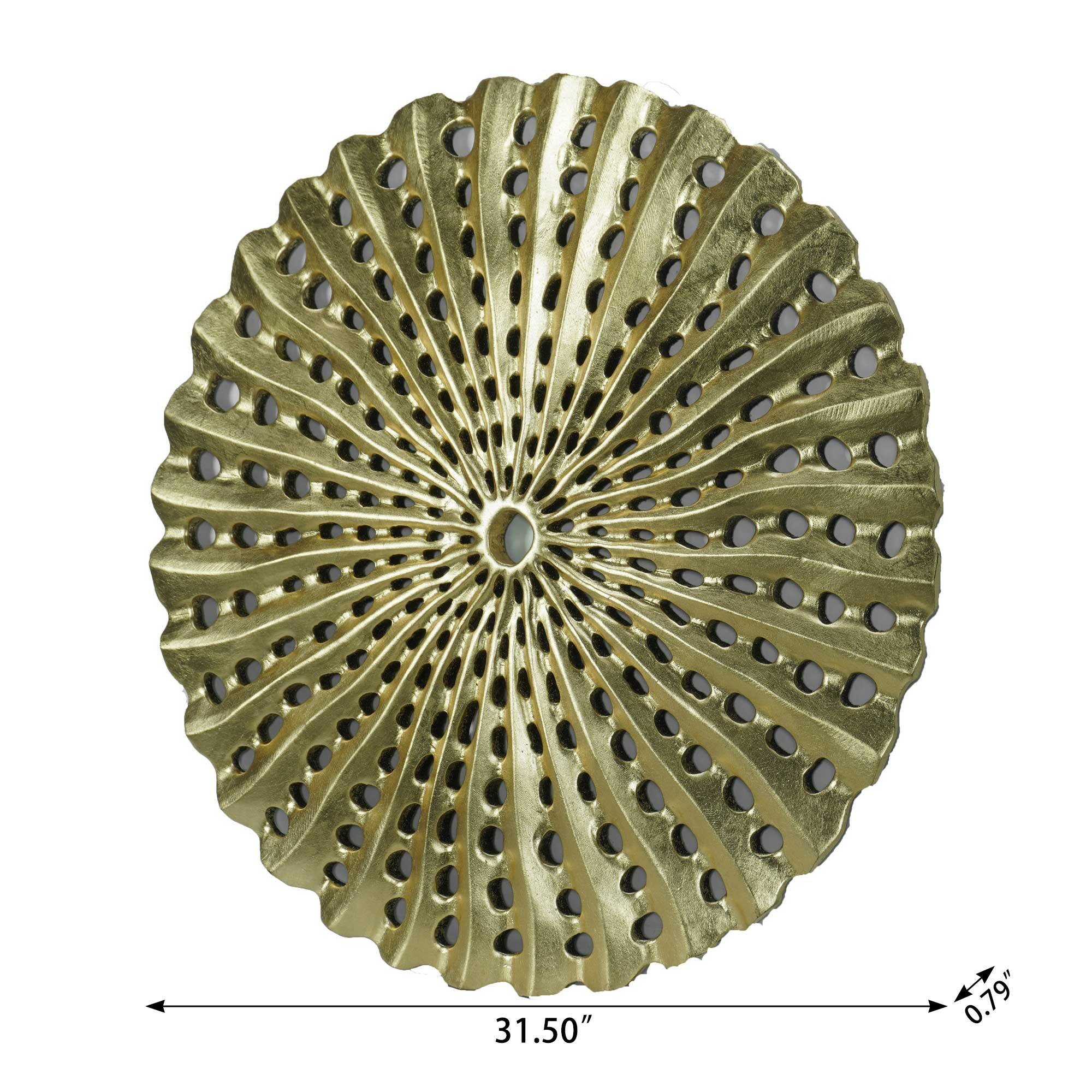 HUJI Abstract Gold Plate Wall Decor Bed Bath & Beyond 32563585