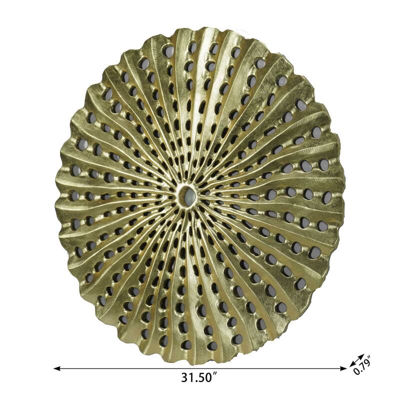 HUJI Abstract Gold Plate Wall Decor