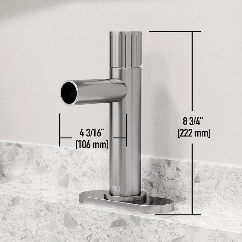VIGO Ashford 8" H Single Handle Single Hole Bathroom Faucet