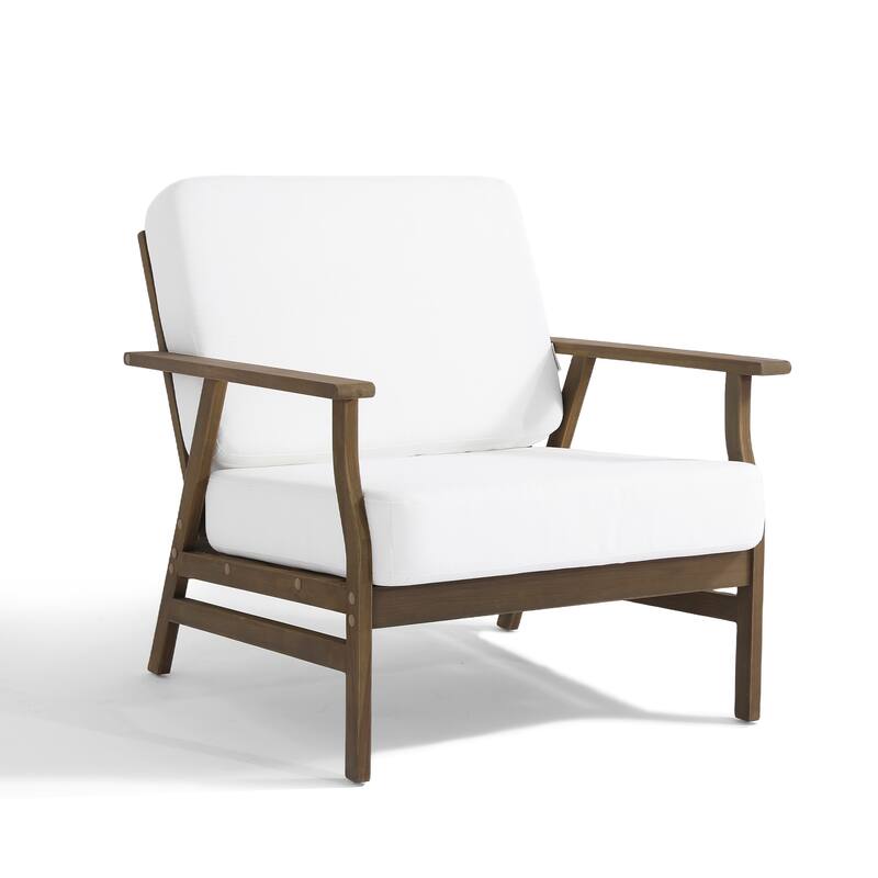 3-piece Cushioned Outdoor Club Chiars With Side Table