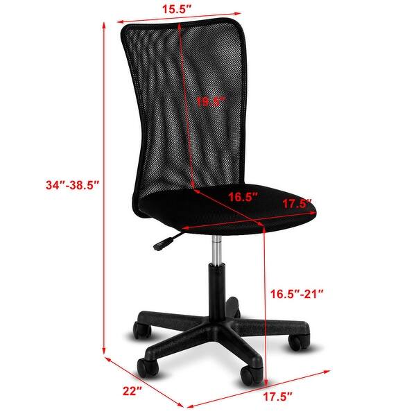 Gymax Modern Ergonomic Mesh Mid Back Office Chair Swivel Armless Computer Desk Task Overstock 22827571