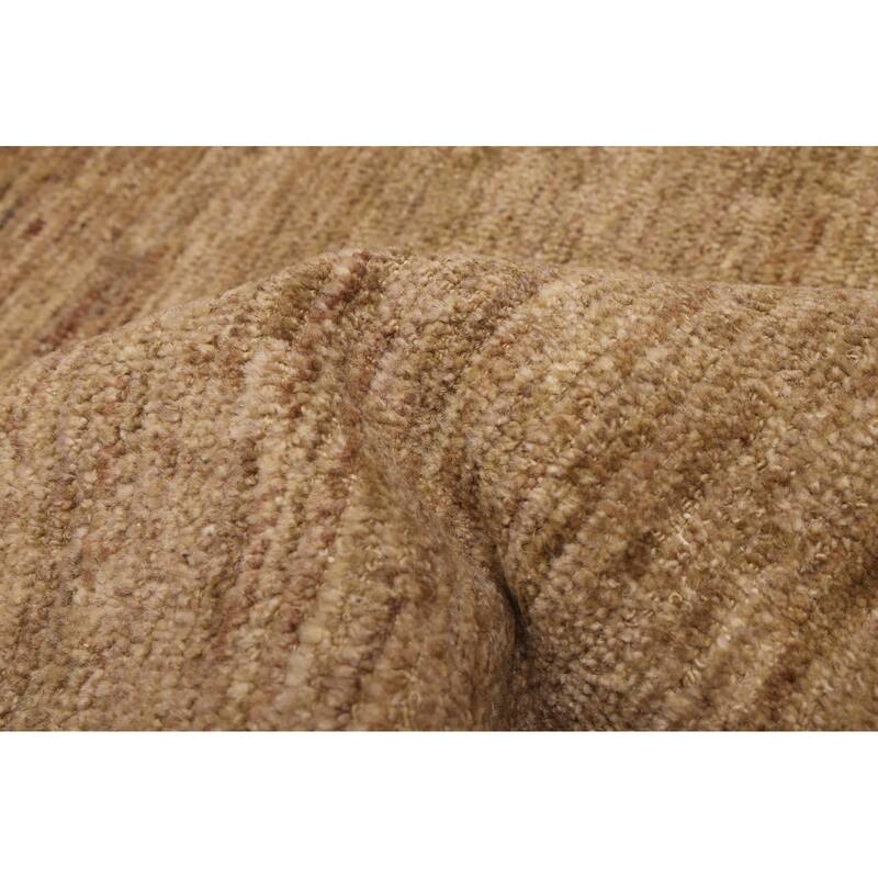 ECARPETGALLERY Hand-knotted Pak Finest Marrakesh Khaki Wool Rug - 6'4 x 9'1