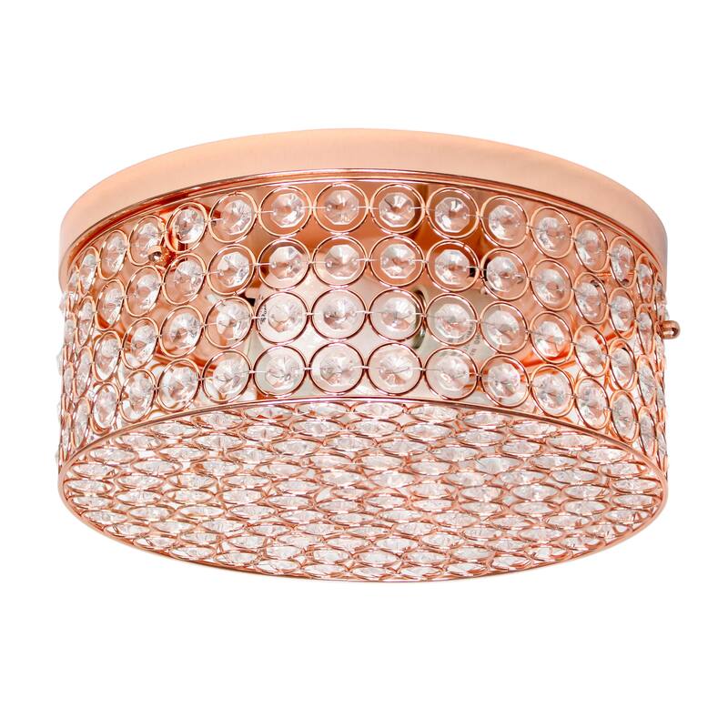 12" Elipse Round Flushmount - 12 x 12 x 5 in - 12 x 12 x 5 (L x W x H) - Rose Gold