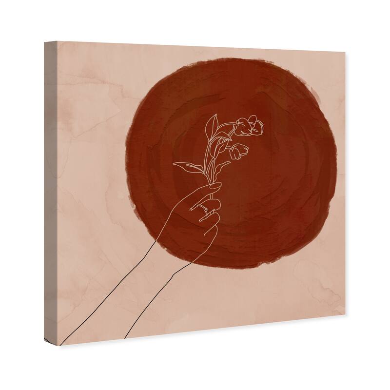 Wynwood Studio Canvas Abstract For the Sun Red and Maroon Modern & Contemporary Wall Art Canvas Print