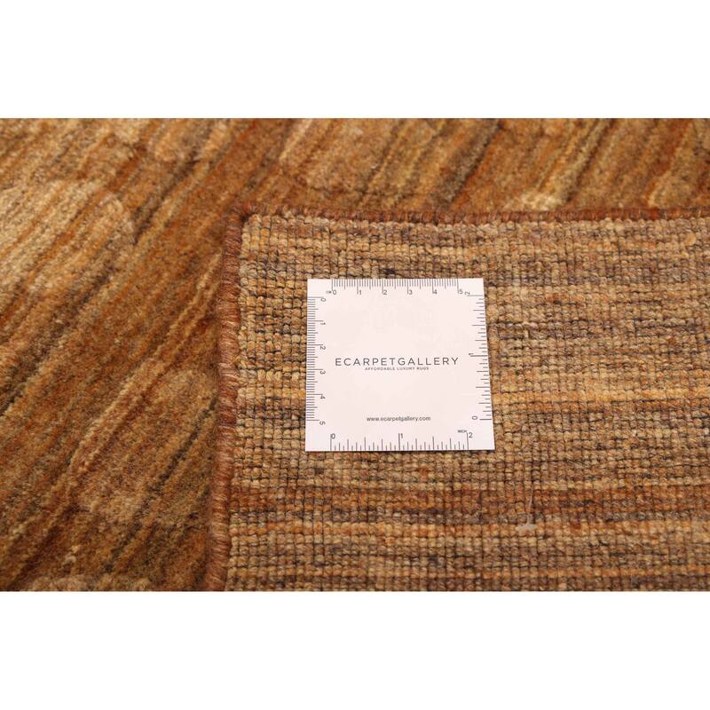 ECARPETGALLERY Hand Loomed Loreto Light Brown Wool Rug - 5'5 x 7'6