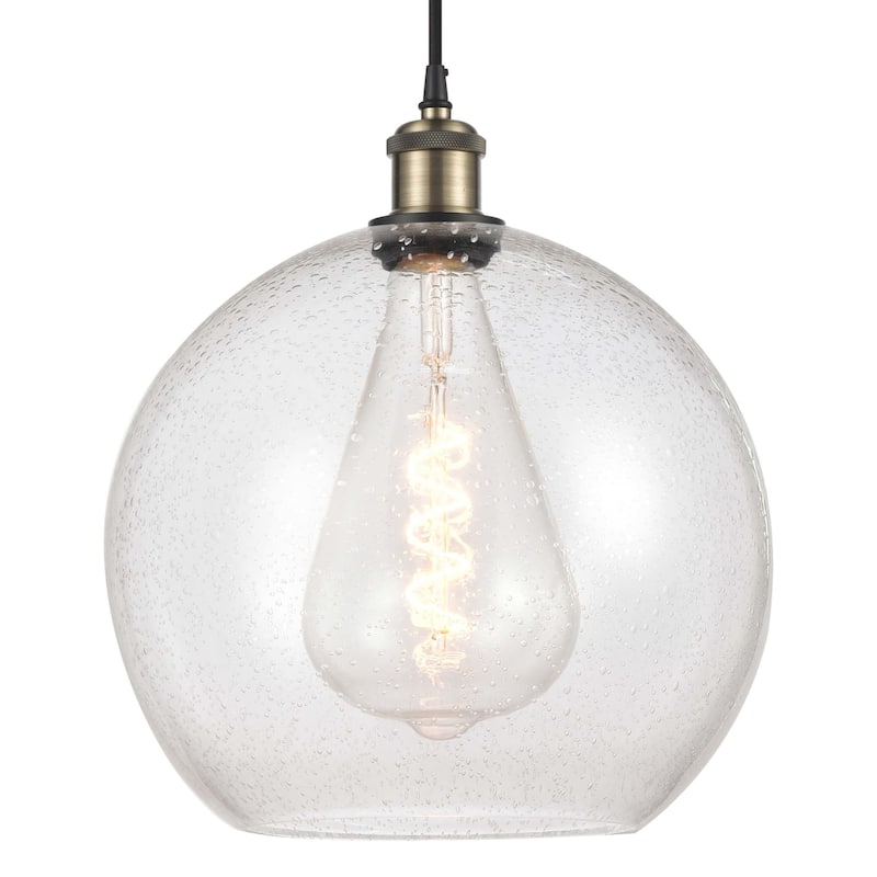 Innovations Lighting 516-1P-17-12 Athens Pendant Athens 12" Wide - Black Antique Brass / Seedy