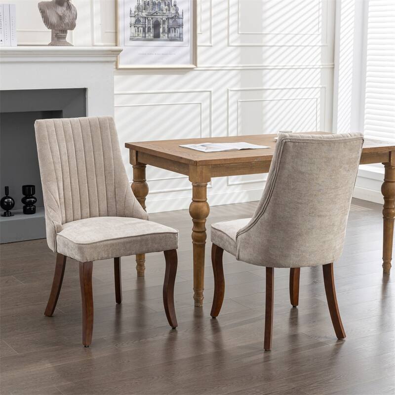Linen Dining Chairs,Kitchen Dinner Chair Upholstered Accent Chair