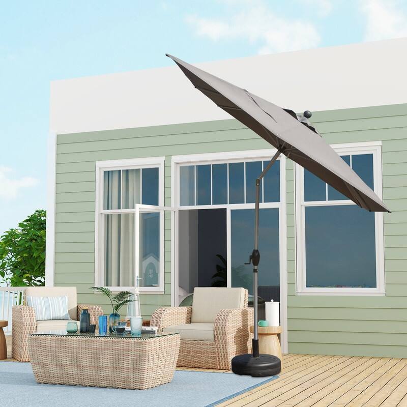 Domi Outdoor Living 6.5' x 10' Tilt Aluminum Patio Umbrella