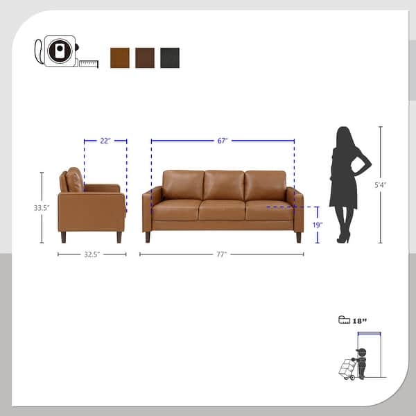 dimension image slide 0 of 3, Fremont & Park Pitts 3-Piece Living Room Set