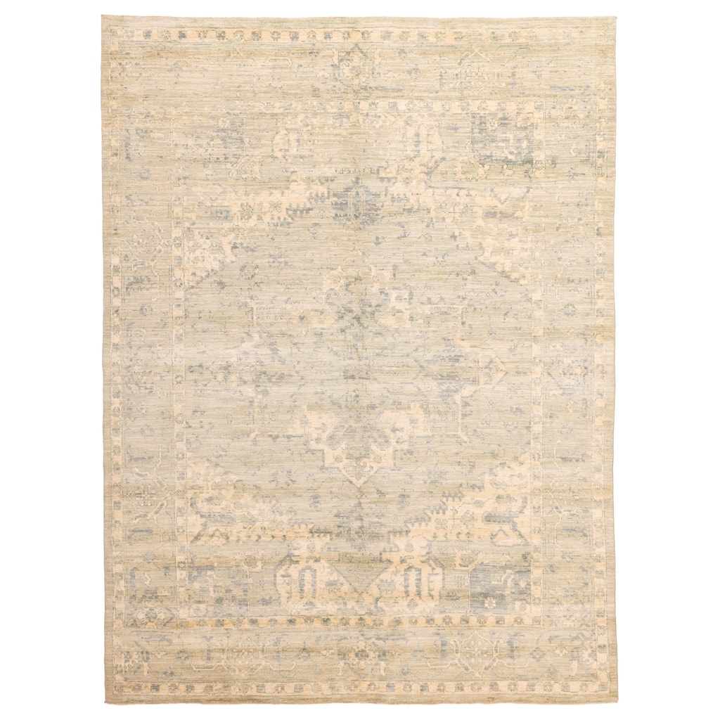 ECARPETGALLERY Hand-knotted Jules Serapi Sage Wool Rug - 9'0 x 12'0
