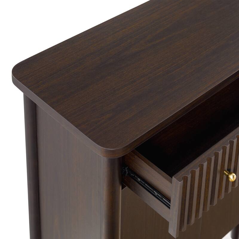 Walker Edison Modern Fluted Wood Buffet Sideboard with Storage