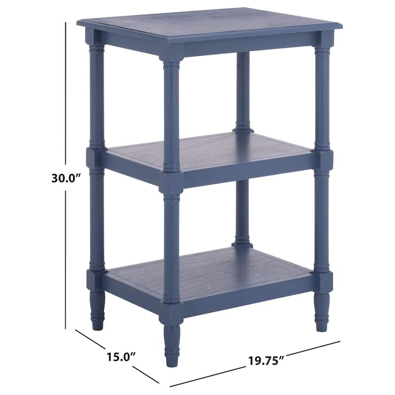 SAFAVIEH Elmira 3-Shelf Accent Table - 19.8" W x 15" L x 30" H - 20"W x 15"D x 30"H
