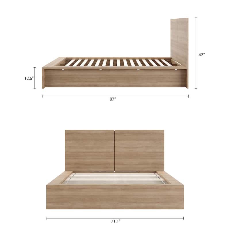 James Platform Bed with Headboard