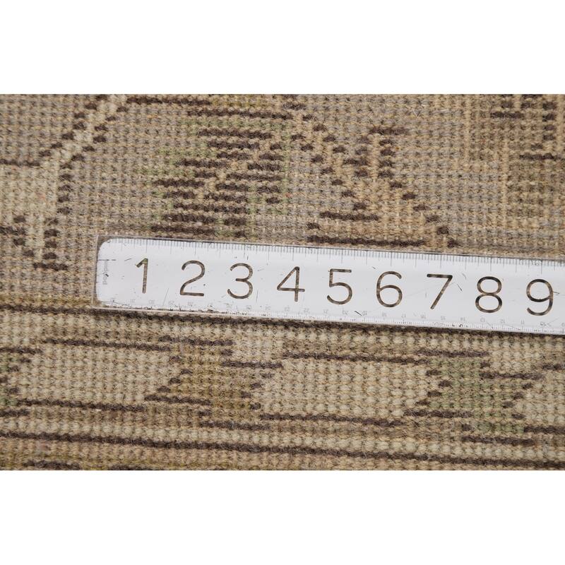 Muted Oushak Indian Area Rug Hand-Knotted Wool Carpet - 9'3"x 11'10"