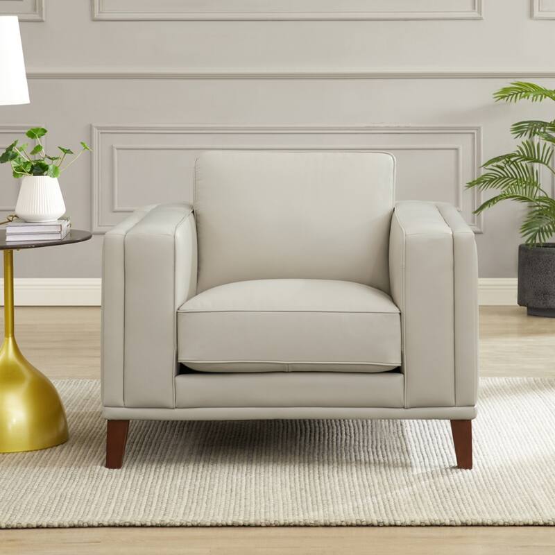 Hydeline Lyon Top Grain Leather Sofa Set, Sofa and Chair - Sofa, Chair