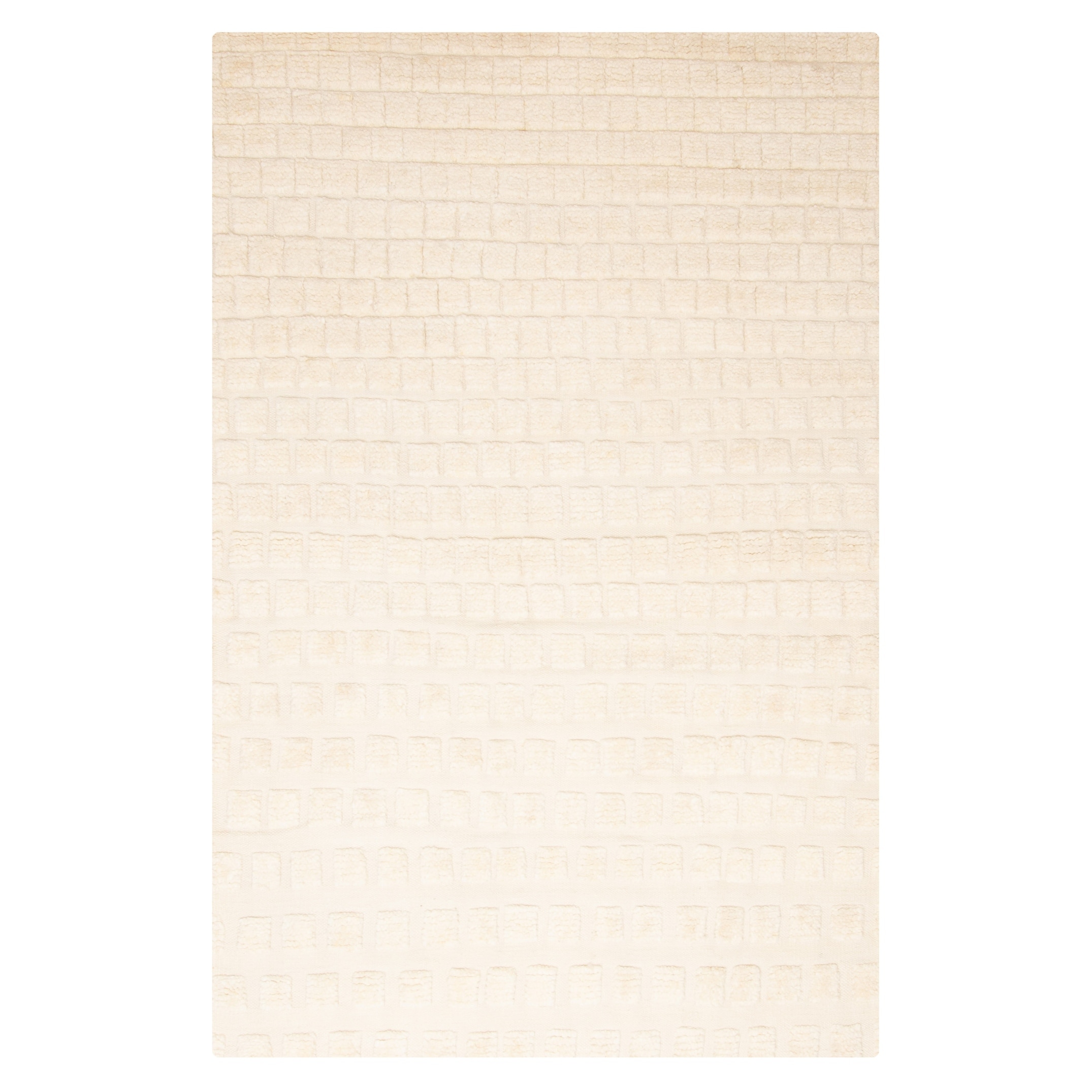 ECARPETGALLERY Hand-knotted Tangier Cream Wool Rug - 4'10 x 7'6