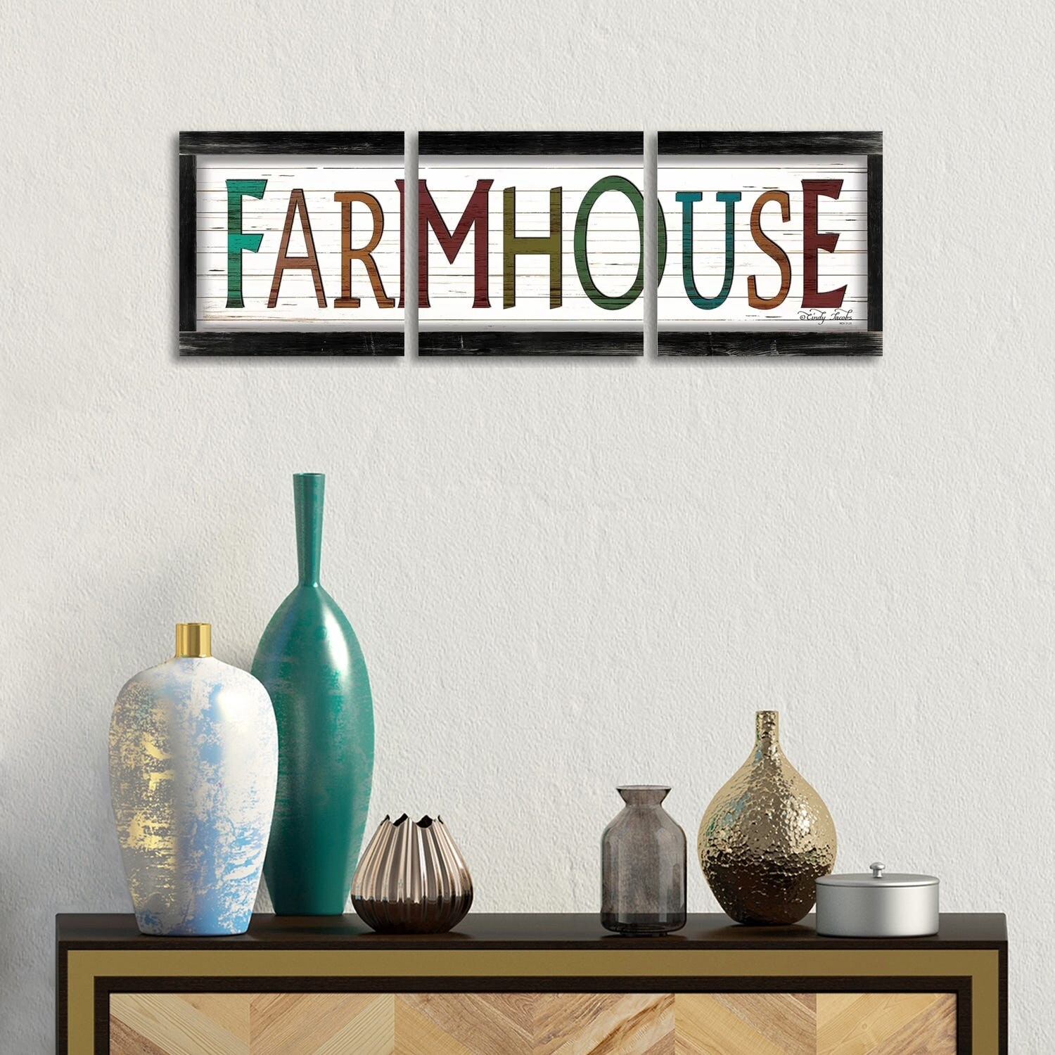 Home & Living Prints Canvas Wall Art Farmhouse Colorful by Cindy Jacobs ...