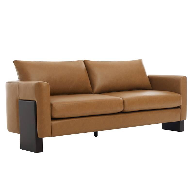 Christopher Knight Home - American Modern 3-Seater Upholstered Sofa and 2 Accent Chairs Set with Rubberwood Legs