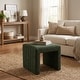 preview thumbnail 18 of 114, HomePop Modern Channel Ottoman Green Woven