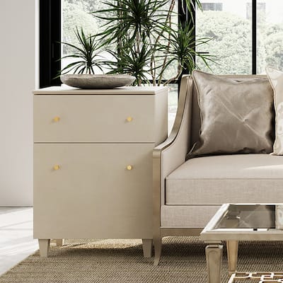 Living Room End Side Table with Drawer and Door, 23.6x15.3x32.4