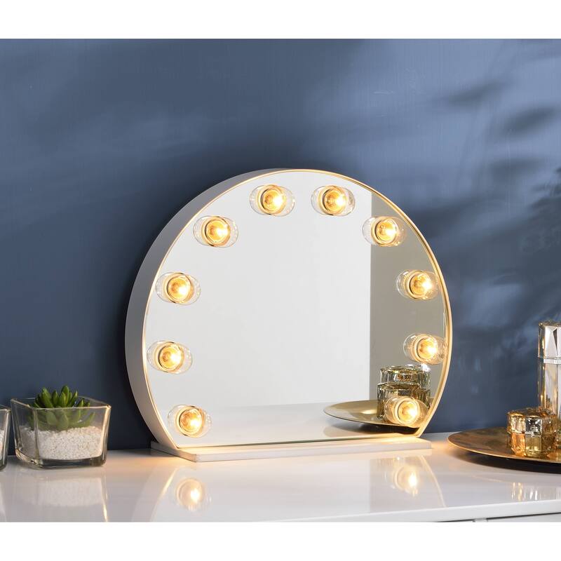 Alma White Finish Accent Mirror - White