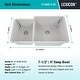 preview thumbnail 3 of 6, 32 Inch Lexicon Platinum Quartz Composite Drop-in Undermount Galaxy White - 19" W x 32" L x 9.75" H