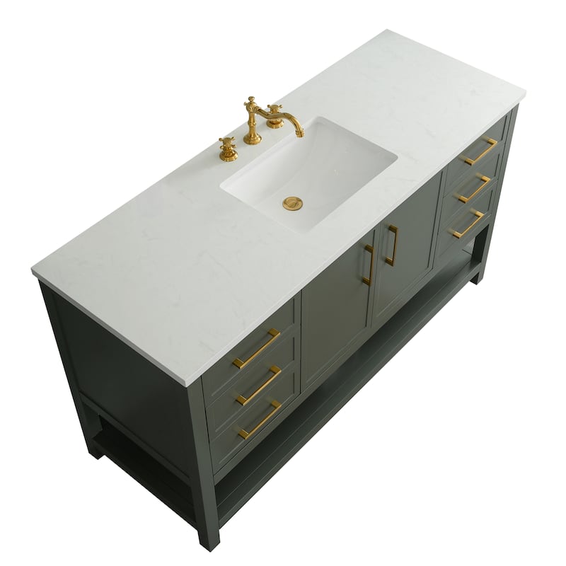 Sudio Design Arlo 60" Single Bathroom Vanity - 60" Single Sink