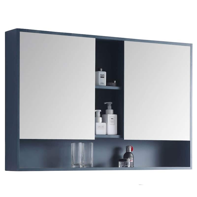 Fine Fixtures Surface Mount Bathroom Medicine Cabinet - 48" - French Blue