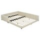preview thumbnail 5 of 18, Queen Size & Twin XL Size Upholstered Platform Bed, Mother & Child Bed Beige