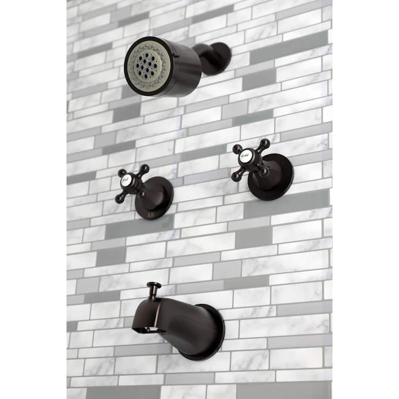 Kingston Brass Metropolitan Two-Handle Tub and Shower Faucet
