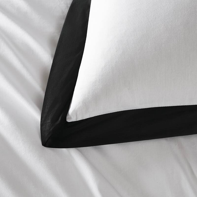 Brooklyn Loom Cotton Hotel Border 3 Piece Comforter Set