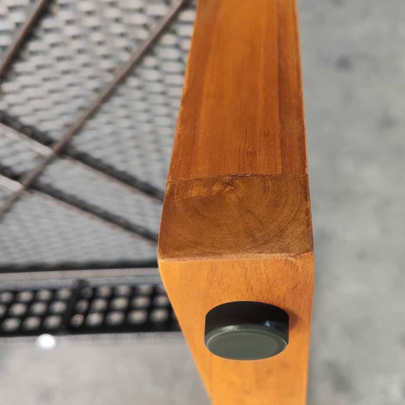 3-Piece Outdoor Bistro Set with Cushioned Chairs and PE Rattan Wood Table, Weather-Resistant Patio Furniture for Porch