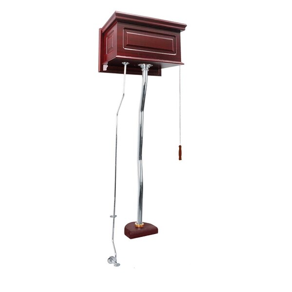 Renovator's Supply Cherry High Tank Pull Chain Toilet Conversion Kit Chrome Z-pipe