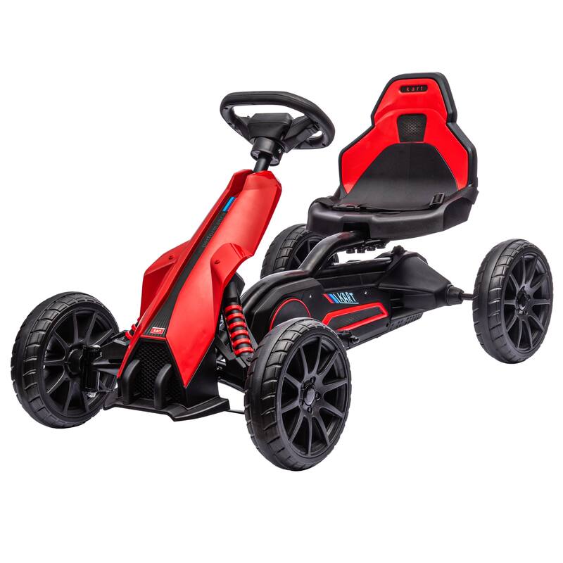 Go Kart for Kids with Seat Belt and Backrest, Realistic Ride on Motor Vehicle Toy, Battery Powered Drifting Vehicle