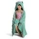 preview thumbnail 5 of 3, Kids Hooded Bath Towel with Pockets - Super Soft and Absorbent- Light Teal Owl