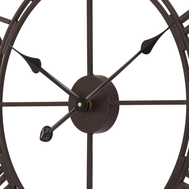 UTOPIA ALLEY Oversized Roman Round Wall Clock, Large Wall Clock, Big Clocks for Living Room Decor, 27 inch Diameter
