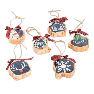 Novica Handmade Enchanted Eve Wood Ornaments (Set Of 6)